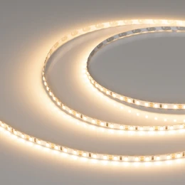 Фото #1 товара Светодиодная лента RT-A120-5mm 12V Warm3000 (9.6 W/m, IP20, 2835, 5m) (Arlight, 9.6 Вт/м, IP20)