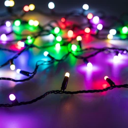 Фото #1 товара Светодиодная гирлянда ARD-STRING-CLASSIC-20000-BLACK-200LED-MILK-SYNC RGB (230V, 13W) (Ardecoled, IP65)