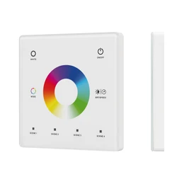 Фото #1 товара INTELLIGENT ARLIGHT Сенсорная панель SMART-RF-801-11-1G-4SC-RGBW белый (3V, 2.4G) накладная (IARL, IP20 Пластик, 5 лет)