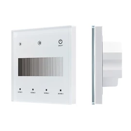 Фото #1 товара INTELLIGENT ARLIGHT Сенсорная панель SMART-DALI-301-11-1G-4SC-DT6 Белая (230V, встраиваемая, 2.4G) (IARL, IP20 Пластик, 5 лет)