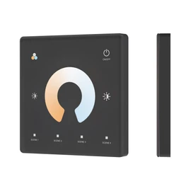 Фото #1 товара INTELLIGENT ARLIGHT Сенсорная панель SMART-RF-801-11-1G-4SC-MIX черный (3V, 2.4G) накладная (IARL, IP20 Пластик, 5 лет)