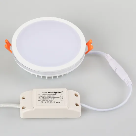 Фото #2 товара Светодиодная панель LTD-115SOL-15W Day White (Arlight, IP44 Пластик, 3 года)