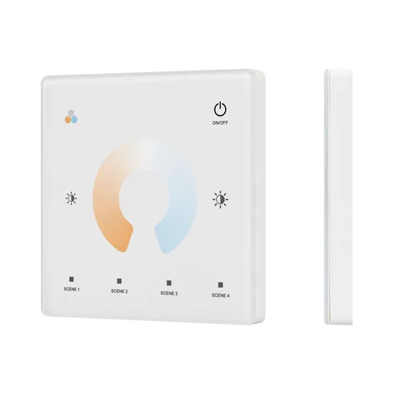 Фото товара INTELLIGENT ARLIGHT Сенсорная панель SMART-RF-801-11-1G-4SC-MIX белый (3V, 2.4G) накладная (IARL, IP20 Пластик, 5 лет)