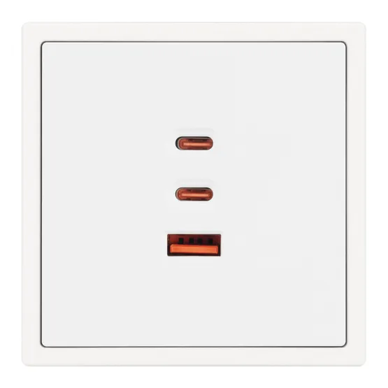 Фото #3 товара ARL NOBE USB Розетка тип А+С+С софт-тач белый кварц SCT-MUACC-SFPL-FC-WH (65W, QC3) (Arlight, -)