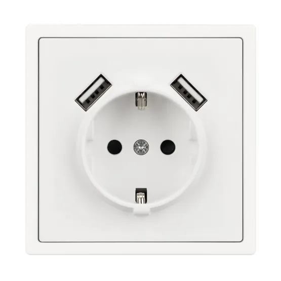Фото #3 товара Механизм розетки с USB зарядкой SCT-NOBE-MUAA-SFPL-WH (230V, 16A) (Arlight, Белый кварц)