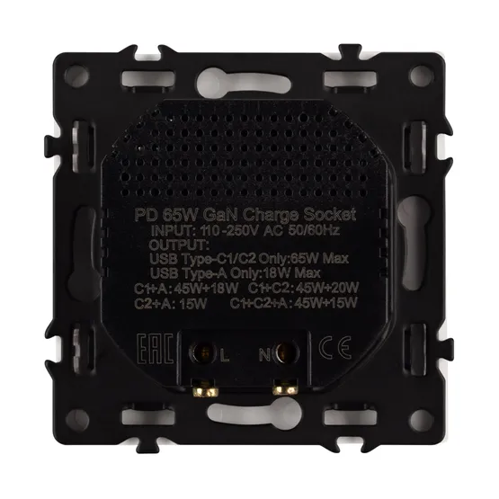 Фото #3 товара ARL NOBE USB Розетка тип А+С+С софт-тач никель SCT-MUACC-SFPL-FC-IS (65W, QC3) (Arlight, -)