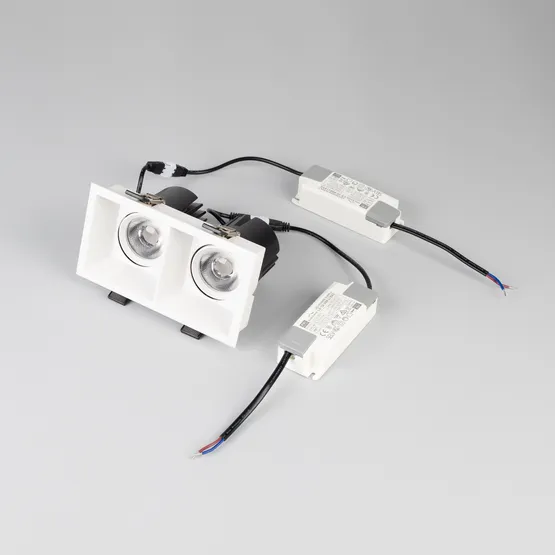 Фото #2 товара Светильник MS-FLOW-BUILT-S157x85-2x12W Day4000 (WH, 38 deg, 230V) (Arlight, IP20 Металл, 5 лет)