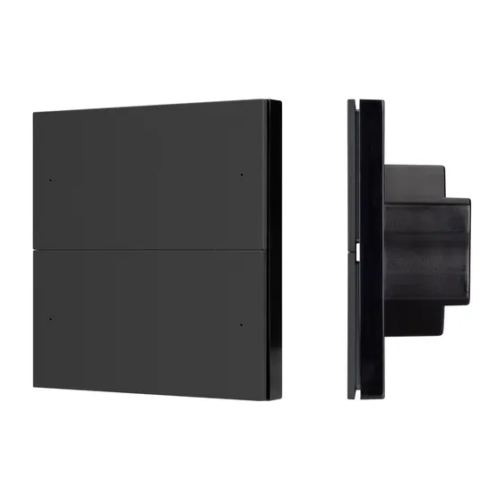 Фото товара INTELLIGENT ARLIGHT Кнопочная панель SMART DALI-301-22-4K-D2-IN Black (BUS, Frameless) (IARL, IP20 Пластик, 5 лет)