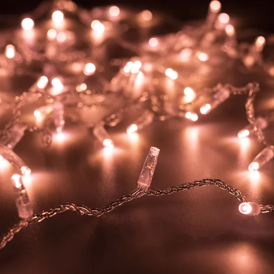 Фото #1 товара Светодиодная гирлянда ARD-STRING-CLASSIC-1000-CLEAR-100LED-PULSE Rose Gold (230V, 7W) (Ardecoled, IP65)