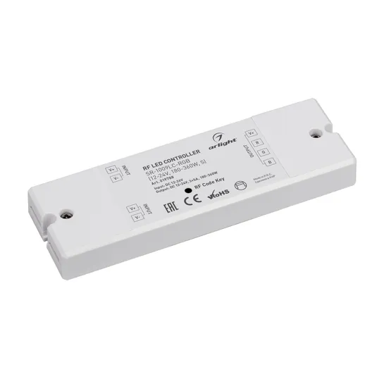 Фото товара Контроллер SR-1009LC-RGB (12-24V, 180-360W, S) (Arlight, IP20 Пластик, 3 года)