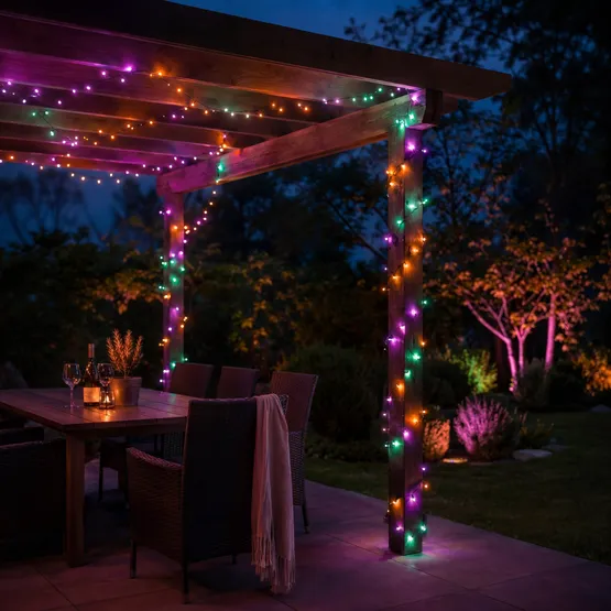 Фото #5 товара Светодиодная гирлянда Нить Смарт ARD-MOOD-CLASSIC-19650-BLACK-132LED RGB (230V, 5.8W, Tuya Wi-Fi) (Ardecoled, IP65)