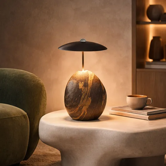 Фото #5 товара Светильник SP-UMANI-TAB-S25x34-6W Warm2700 (BK, 90 deg, 230V) (Arlight, IP20 Натуральный камень, 5 лет)