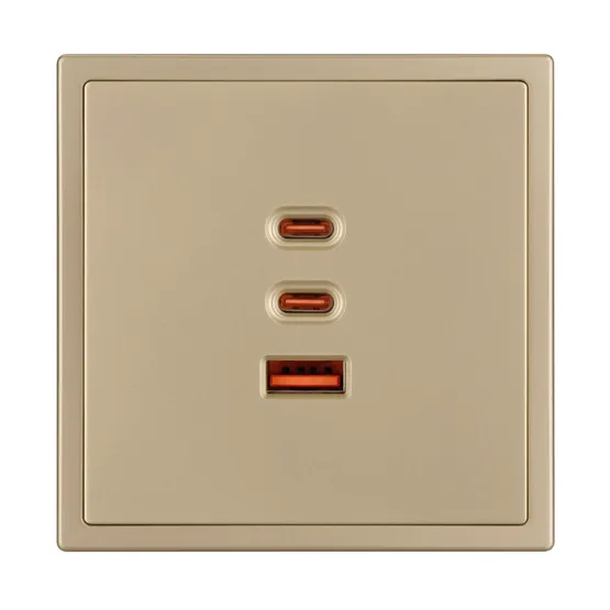 Фото #3 товара Механизм розетки с быстрой USB зарядкой SCT-NOBE-MUACC-SFPL-FC-GD (65W, QC3) (Arlight, -)