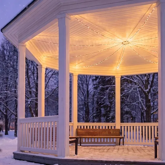 Фото #7 товара Светодиодная гирлянда Лучи Смарт ARD-GALA-CLASSIC-1500-BLACK-150LED Warm (230V, 4.7W, Tuya Wi-Fi) (Ardecoled, IP65)