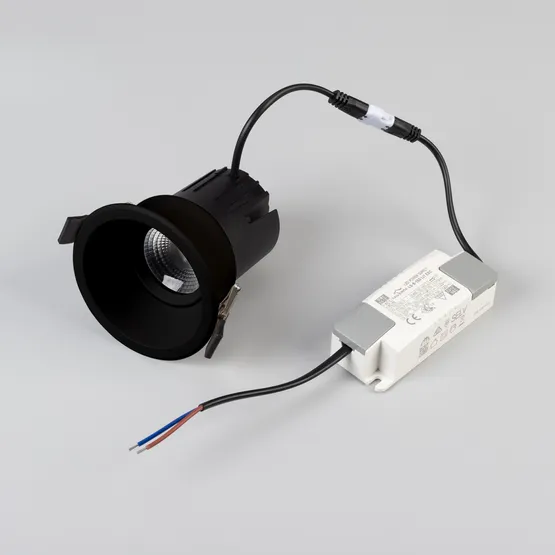Фото #6 товара Светильник MS-FLOW-BUILT-R85-12W Warm3000 (BK, 38 deg, 230V) (Arlight, IP20 Металл, 5 лет)