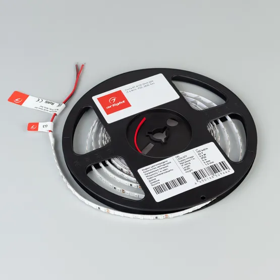 Фото #3 товара Светодиодная лента RT-A120-5mm 24V Green (9.6 W/m, IP20, 2835, 5m) (Arlight, узкая)