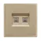Минифото #4 товара Механизм сдвоенной компьютерной розетки SCT-NOBE-MPC2-SFPL-GD (RJ-45, CAT6) (Arlight, Золотой песок)